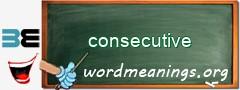 WordMeaning blackboard for consecutive